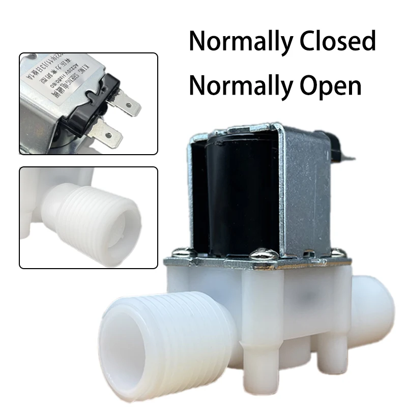 

1/2" 3/4" Male Thread Solenoid Valve AC 220V DC 12V 24V Water Control Valve Controller Switch Normally Closed Normally Open