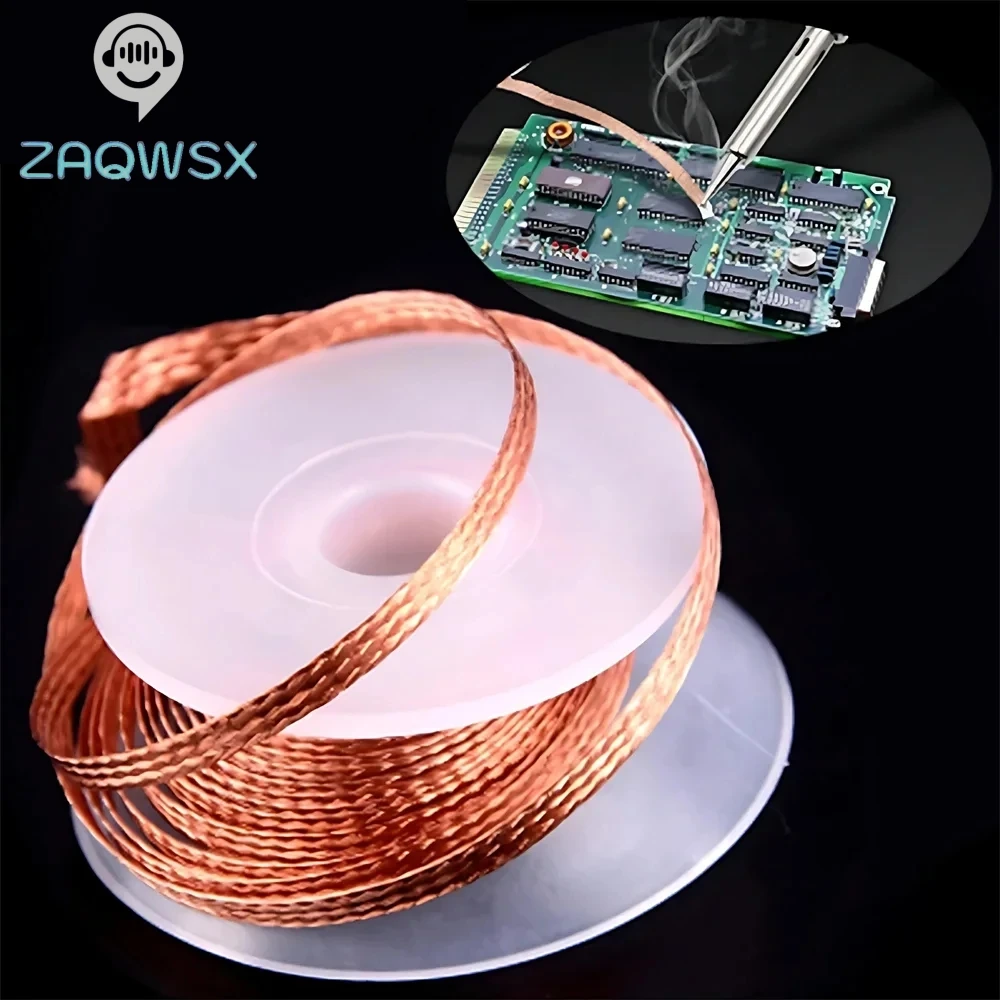 1pc 1.5M 3M Length Welding Wires Desoldering Mesh Braid Tape Copper Welding Point Solder Remover Wire Repair Tool for Soldering