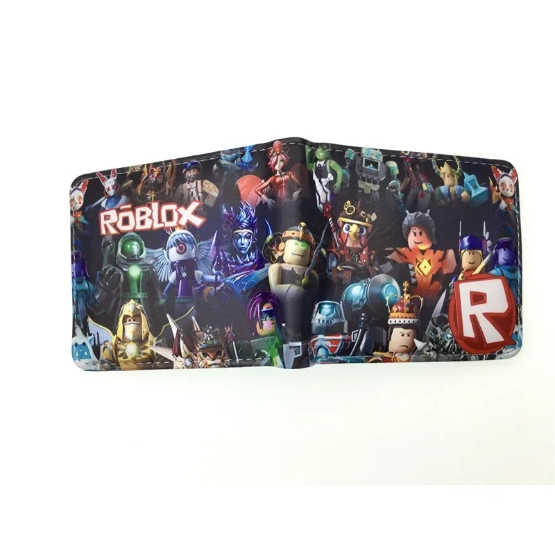 ROBLOX Creative Peripheral Cartoon Merchandise Short Wallet Anime PU Leather Printed Coin Purse Decorative Daily Necessitie