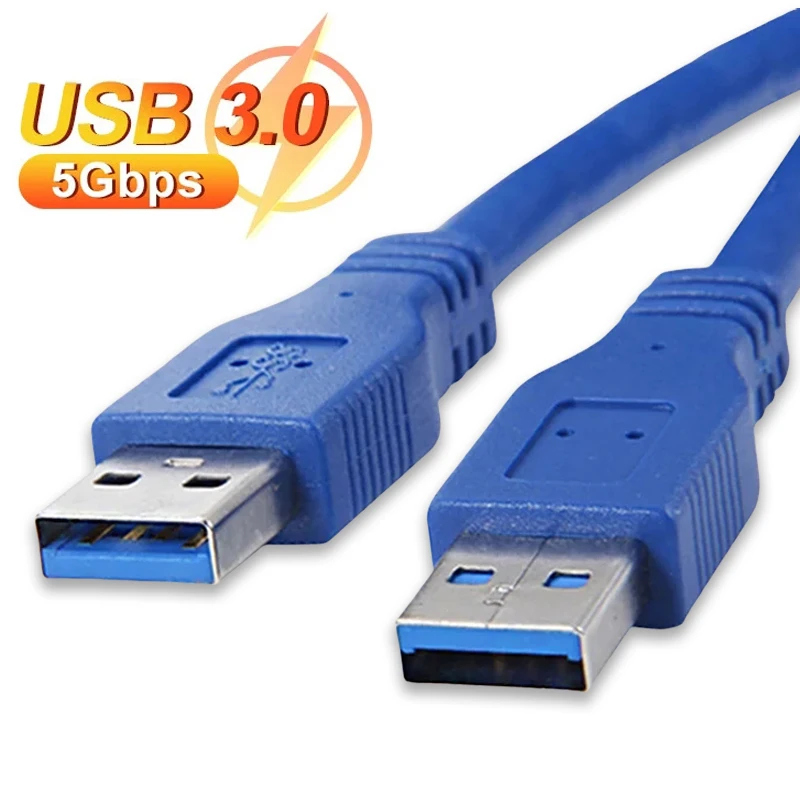 USB 3.0 A to A Male Extension Cable Double End USB Cord For Hard Drive DVD Player Laptop Cooler High-Speed Data Transmission