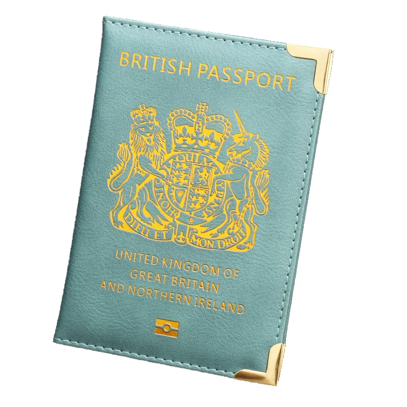 2023 Travel Accessories New United Kingdom British Passport Cover with Elastic Band Passport Holder Cover Passport Wallet