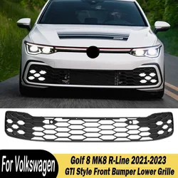 For Volkswagen Golf 8 MK8 R-Line 2021 2022 2023 GTI Style Front Bumper Lower Grille Mesh Auto Parts