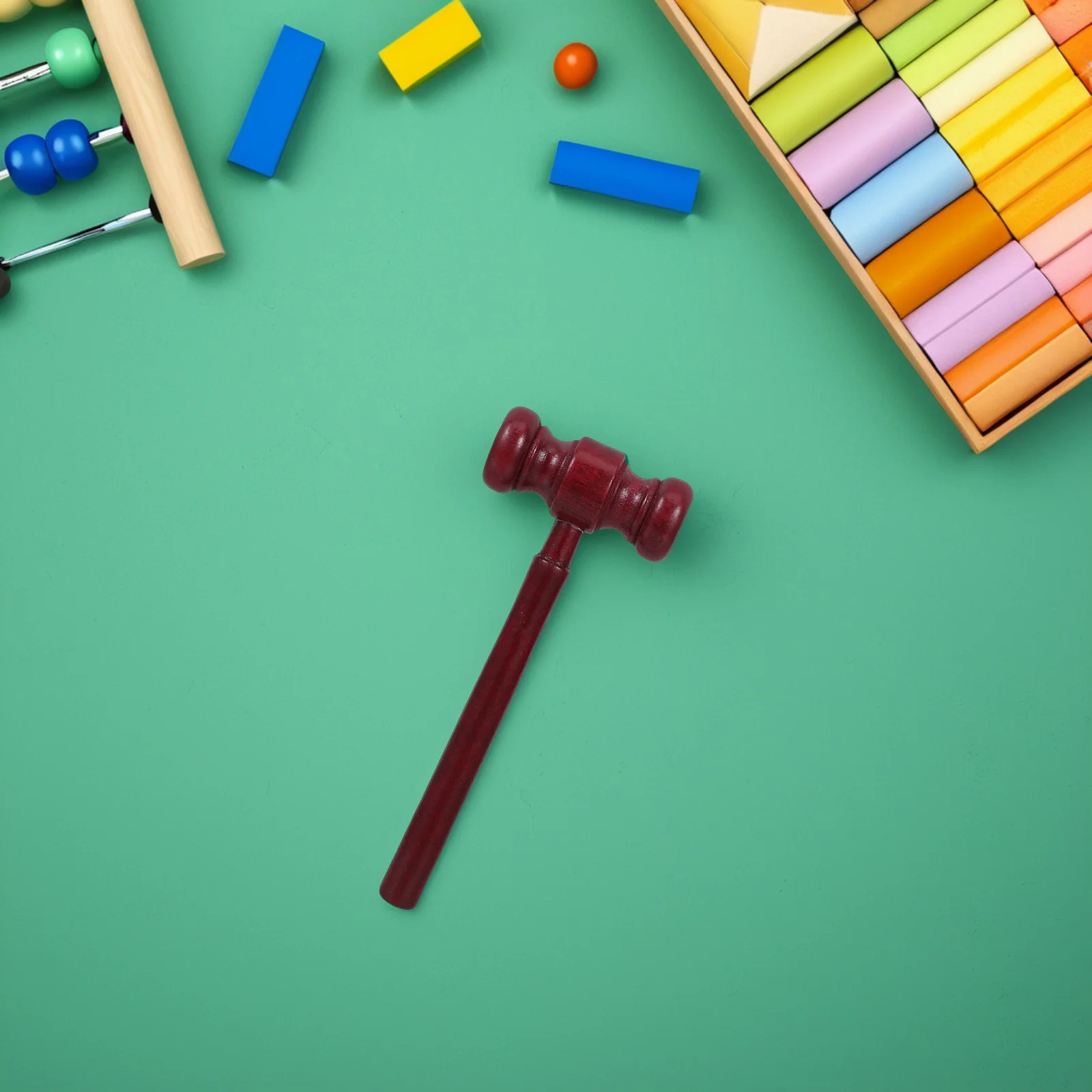 Wooden Judge Gavel Mini Hammer for Kids Natural Wood Role Play Courtroom Accessory Costume Prop for Home School Kindergarten