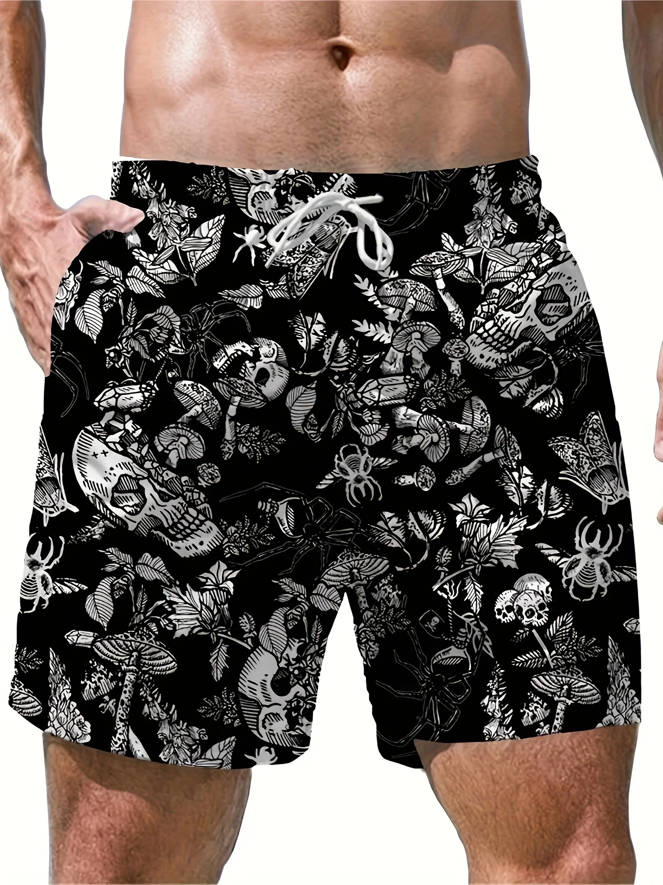 2026 Summer Men's Short Pants with 3D Print Breathable Lightweight Sweat-Resistant Casual and Fashionable Outdoor Men's Pants
