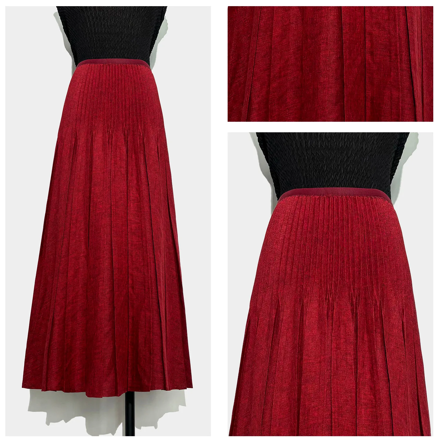 

Miyake Fold 2025 New Autumn Elegant Fold Half Skirt Fashionable Loose British Style Hundred Fold Jacquard Half Skirt Pleated