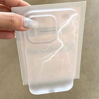 INS Creative Lightning Matte Clear Phone Case For iPhone 15 13 14 12 11 Pro Max Plus X XS XR Transparent Soft Silicon Back Cover