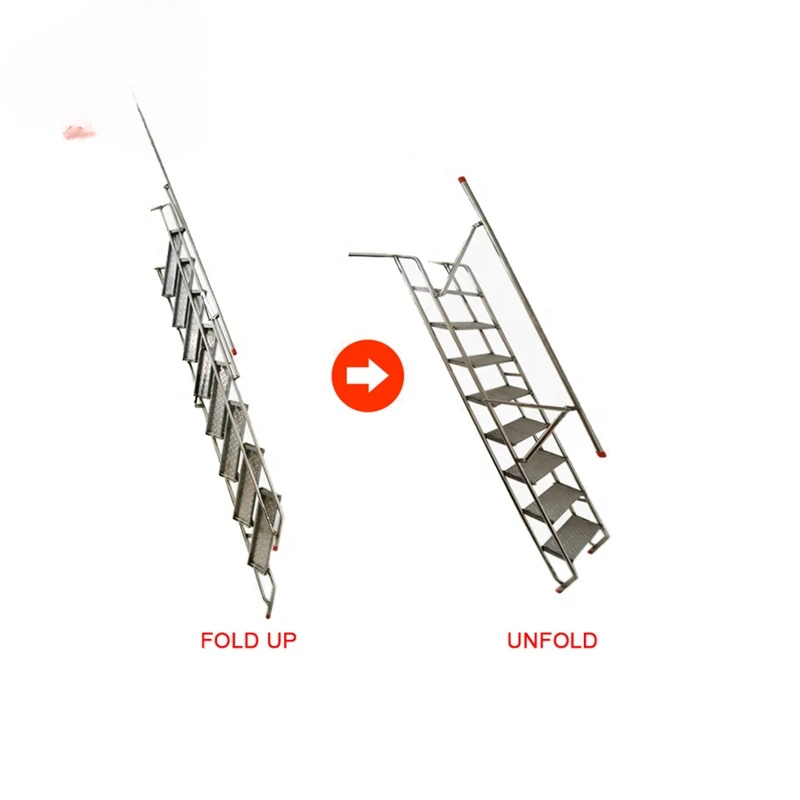 

outdoor/indoor stainless steel safe and anti skid folding ladder