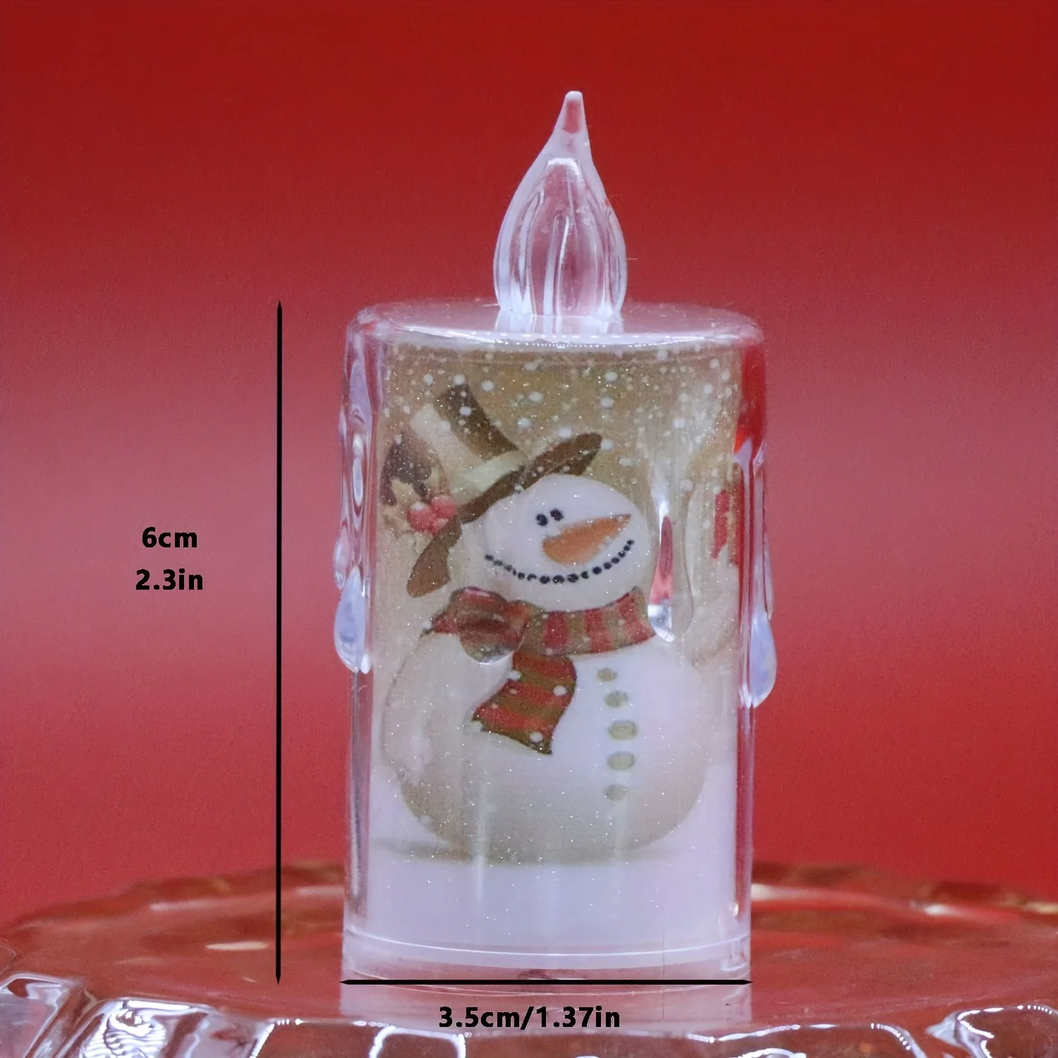 1PC Flameless Candles, LED Lights Candles Battery Operated, Flameless Tealight Candles for Halloween Diwali Fall Christma