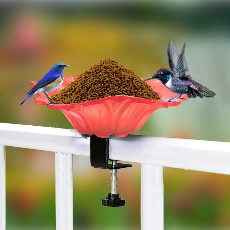 Bird Bath For Deck Railing Bird Feeder Birdbath Bowl Deck Rail Mounted Bird Feeder Fence Bird Bath Hummingbird Bird Bath Bowl