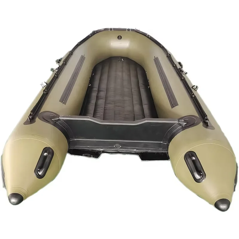 Inflatable Sport Yacht 2 Person Heavy Duty PVC Hypalon Hull Aluminum Structure Support Outboard Engine Fishing Water Vessel