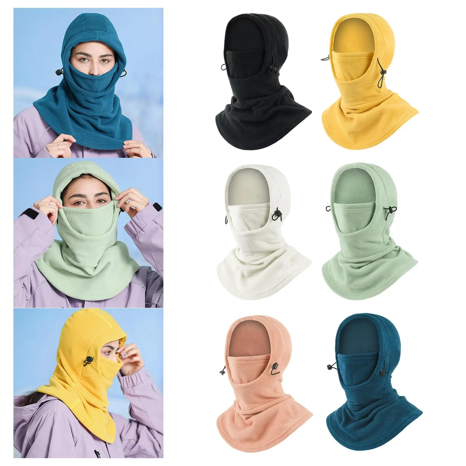 Cold Weather Balaclava Hood Thermal Lightweight Women Cove Face Mask for