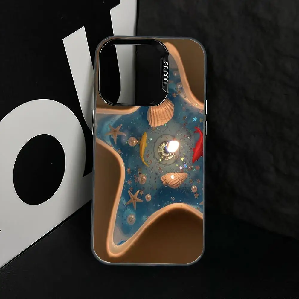 

Dream starfish phone case suitable for iPhone 16 15 14 13 12 11 Pro/Max/Plus shockproof back cover and anti drop