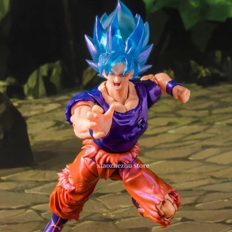 

Original Bandai Dragon Ball Shf Shining Soul Action Figure Super Saiyan God Anime Figures Son Gouku Toy Model Kid Gift Decor