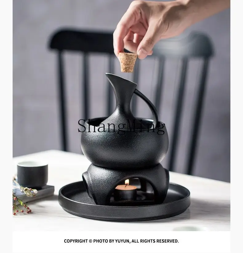 CL wine thermostat flower carving thermostat Chinese ironing pot household thermostat wine pot  set
