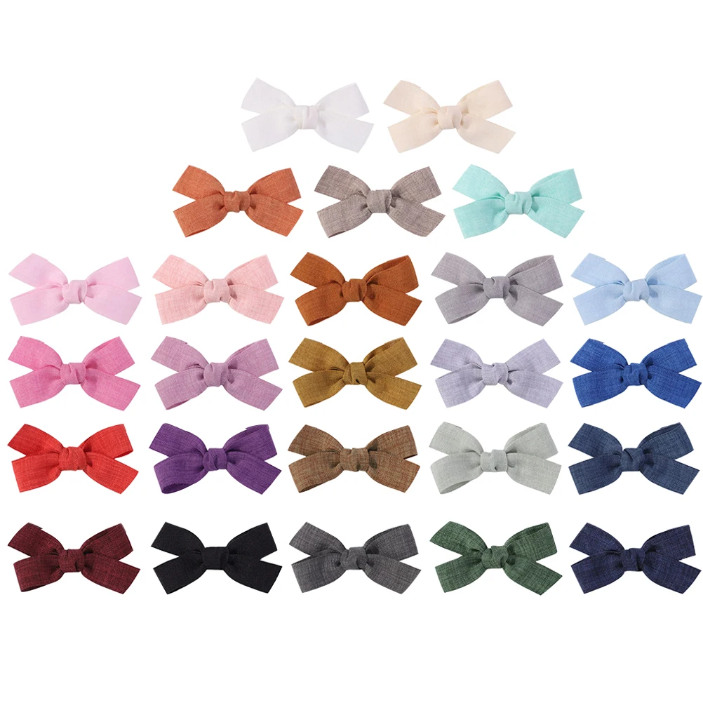 

25 Pcs Hair Clips Girls Bow Barrettes Tie Hairpins Flannel Toddler Matching Outfits Secure Clips Strong Durable Sweet Appearance