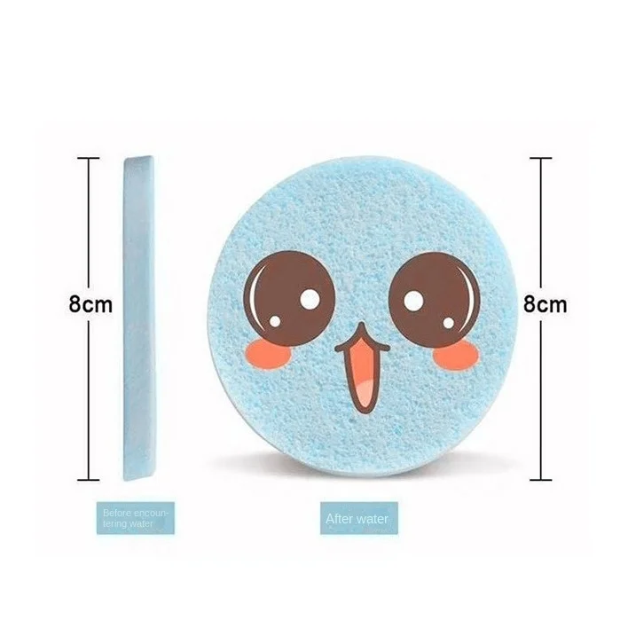 12 sztuk/zestaw Puff kosmetyczny skompresowana gąbka do czyszczenia twarzy czysta podkładka do mycia usuń makijaż narzędzie do pielęgnacji skóry