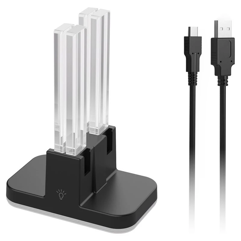 【Shop Now】4In1 LED Charger Stand Dock Indicator For NS Switch Joy-Con