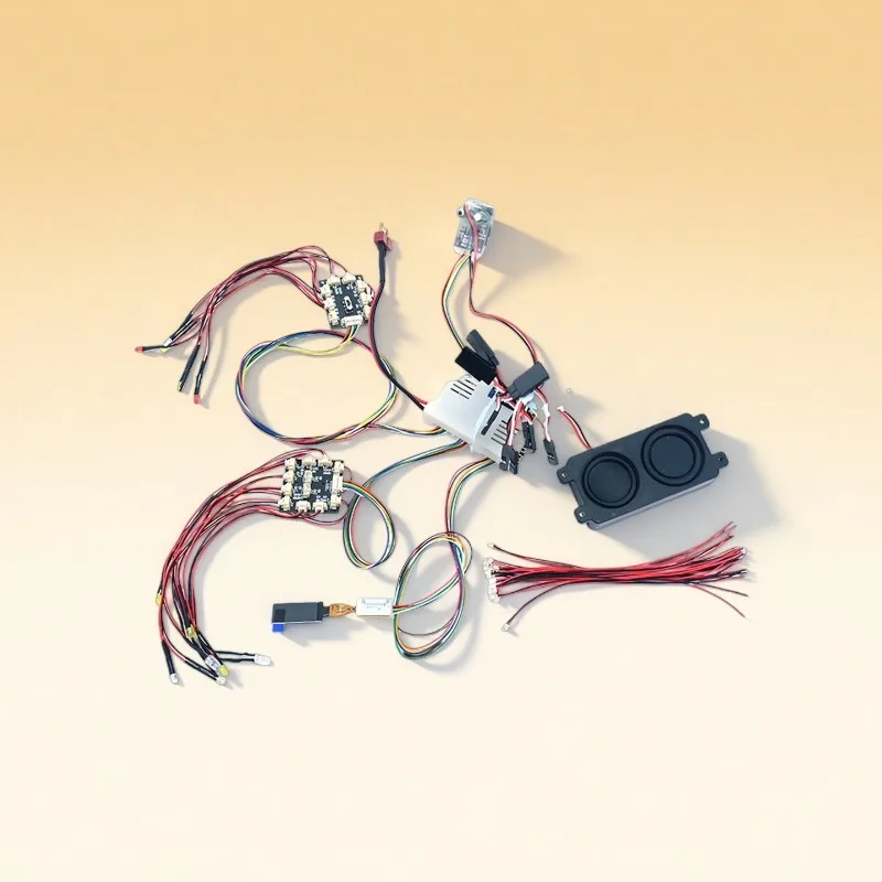 Strumento di collegamento del gruppo di luci/suoni di simulazione per 1/14 Tamiya RC autocarro con cassone ribaltabile SCANIA 770S VOLVO Mercedes-Benz ACTROS MAN parti