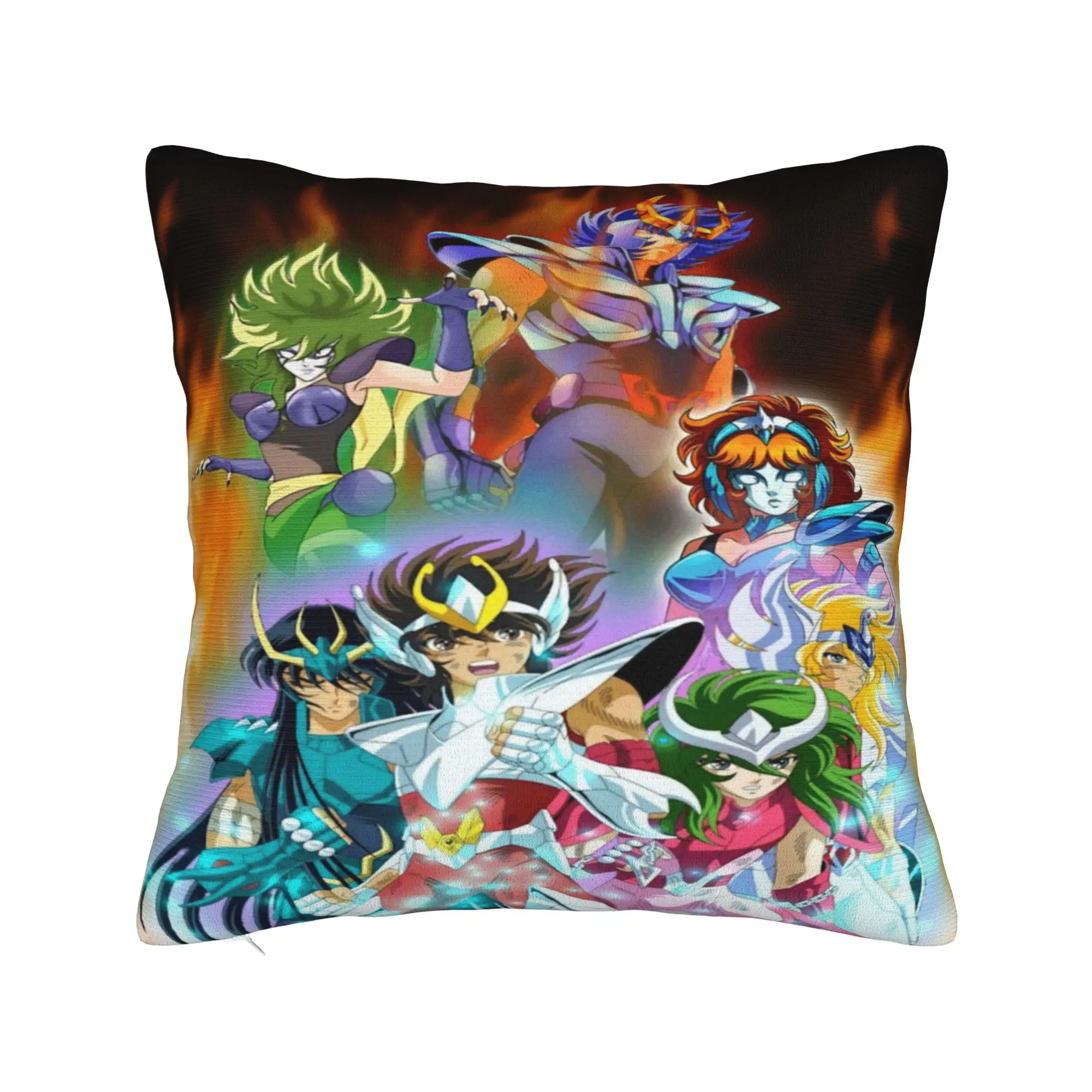 The Knights Pillowcases Saint Seiya Funny Pillow Case For Chair Sofa Home Decor Print Pillow Cover
