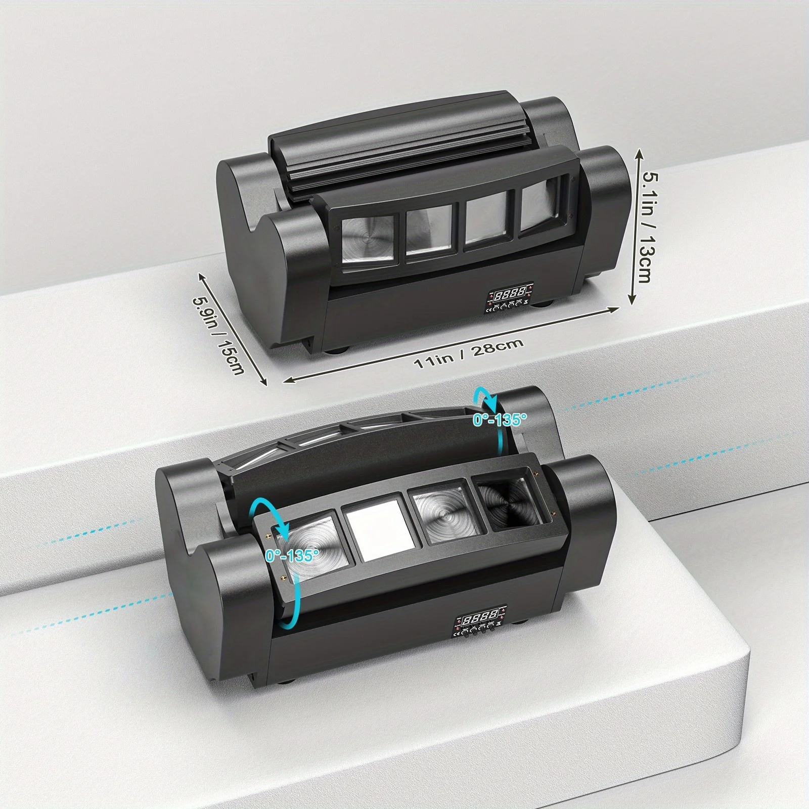 3*8W Professional KTV Party DJ Disco Light Sound-Controlled DMX512 Control Spider Light Wedding Dance Hall Audience Light