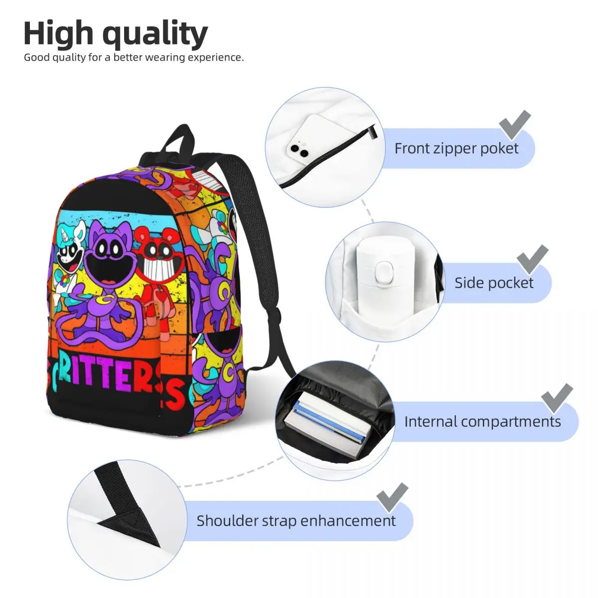 Funny Dogday Backpack Girl Animals Large Backpacks Polyester Streetwear School Bags Travel Colorful Rucksack