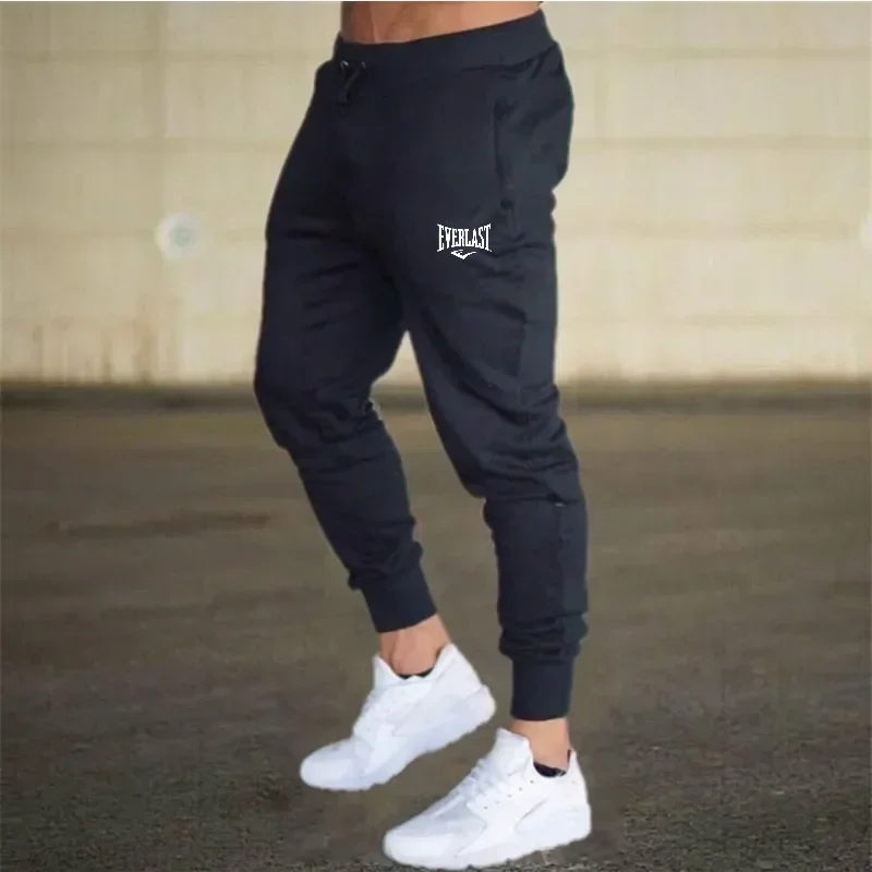 Men's Everlast Slim Fit Jogger Pants – Grey Lightweight Sweatpants Breathable Fabric for Boxing Daily Wear