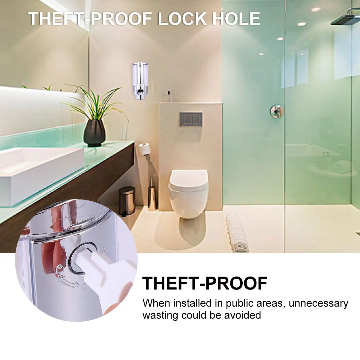 

1Pcs Wall Mounted Liquid Soap Dispenser Reusable Plastic Bottle for Shampoo Conditioner Essence Shower Gel in Bathroom Toilet