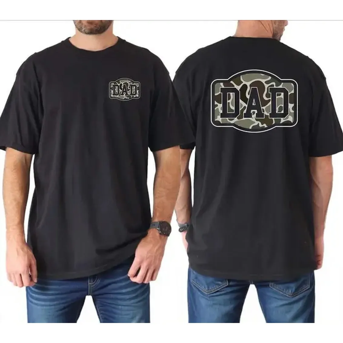 Comfort Colors Camouflage Dad Shirt, Retro Dad T-shirt, Dad Tee, Gift For Dad, Varsity Dad Shirt, Duck Camo Fathers TShirt, Fathers Day Gift