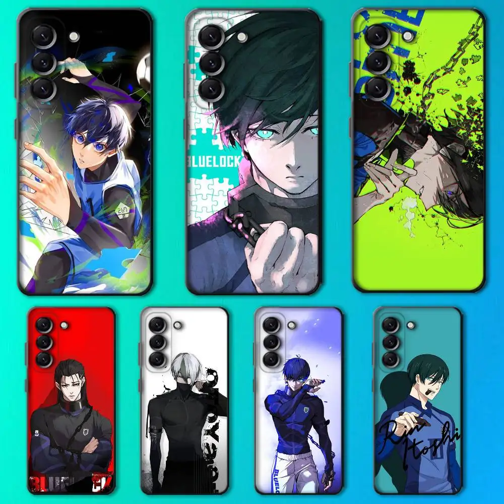

B-blue lock Anime Phone Case For Samsung Galaxy A13,A21s,A22,A31,A32,A52,A53,A71,A80,Soft Black Shell