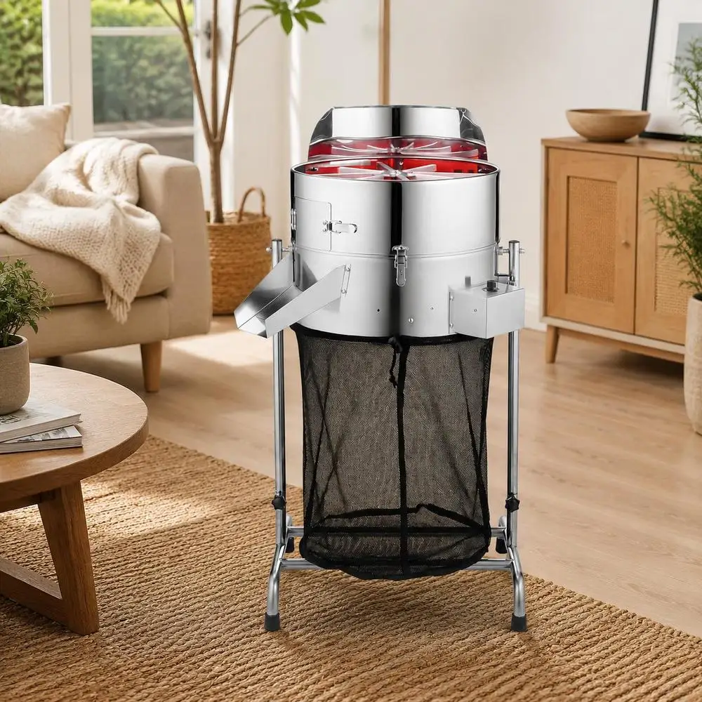 Machine électrique de récolte, coupe-boutons de 465 mm avec lames en acier inoxydable et vitesse réglable, machine de coupe hydroponique avec sac de collecte, cisailles manuelles, pour feuilles et boutons.