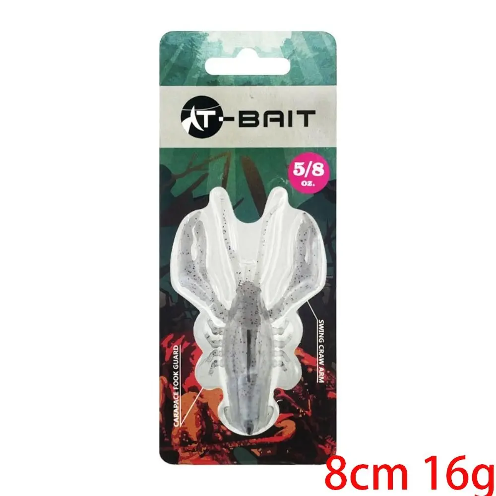 الطعم 8 سنتيمتر بيونيك جراد البحر الطعم 16 جرام المغمورة الطعم الناعم جوفاء متعددة أرجل المطرقة الروبيان الطعم الصيد #6