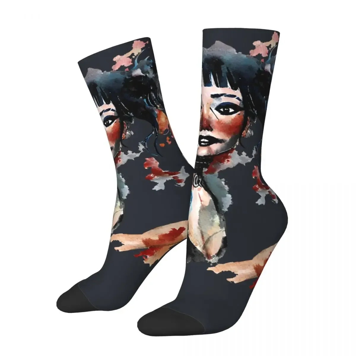 Crazy The Witness Sock for Men Hip Hop Vintage Love Death Robots Happy Quality Pattern Printed Crew Sock official-website fugees