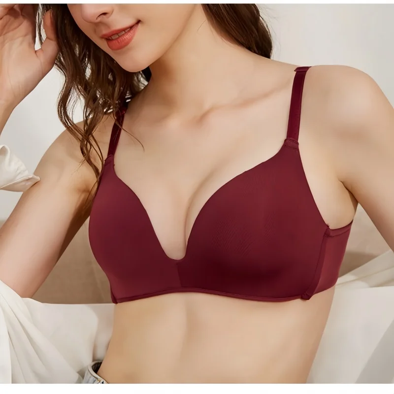 Seamless T-Shirt Bras For Women Smooth No-Show Underwear Non-wire Comfort Bralette Padded Basic Daily Bra Sexy Lingerie S-XL view 4