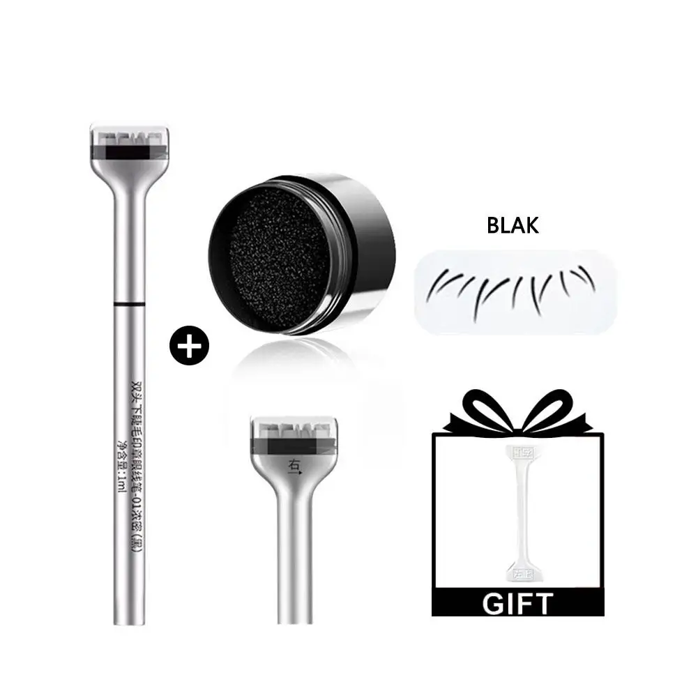 Timbro per ciglia inferiori pigri Timbro per ciglia inferiori Mascara per trucco Conveniente Cosmetici per principianti dall'aspetto naturale Stick 2 in 1 Occhi D5V8