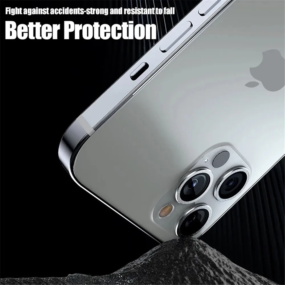 Camera Protector for IPhone 12 13 14 Pro Max Mini Shiny Diamond Lens Protective Film for IPhone 14 Plus 12 13 Pro Camera Glass