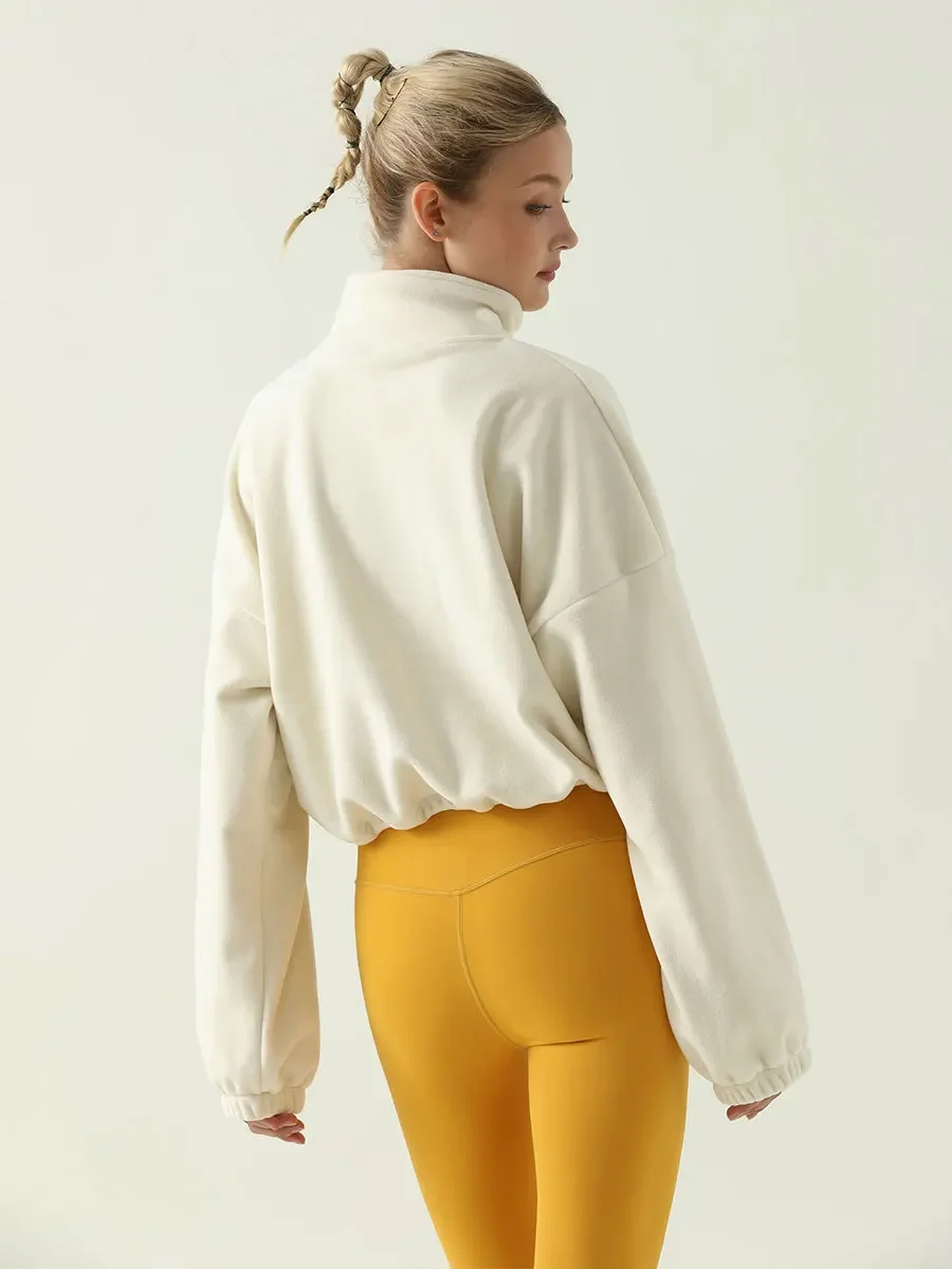 Autumn and winter Long Sleeve Sports Jacket Loose and Comfortable Warm Gym Top Activewear Running Coats Workout Clothes