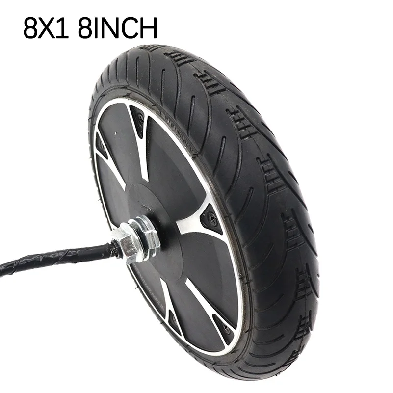 

8 Inch Electric Scooter Motor Brushless Hub Wheel for 350W and Mini Scooters, 8x1 Tire