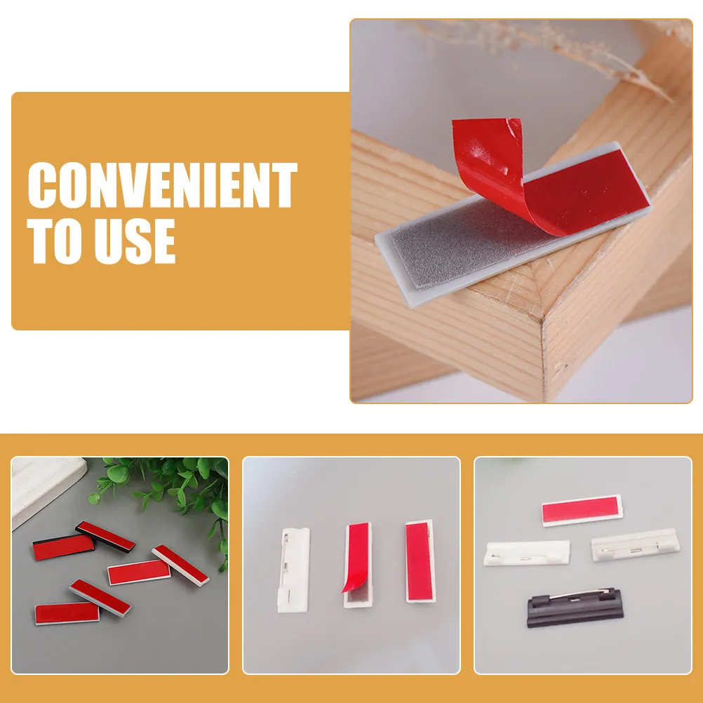 

50 шт. самоклеящихся пластиковых бейджей-брошей с застежкой-булавкой для именных табличек и рукоделия