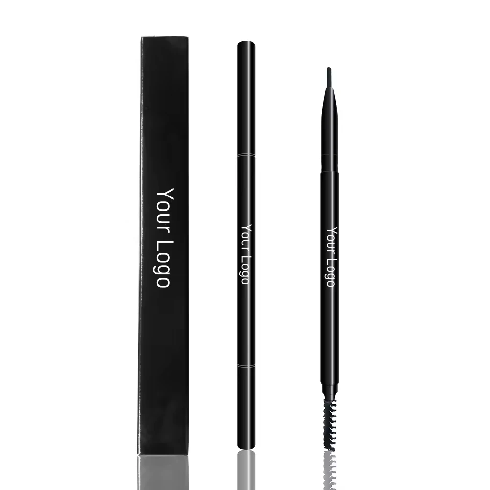 50pcs Custom Logo Wholesale Private Label Eye Brow Styling Pen Ultra Thin Eyebrow Pencil With Brush