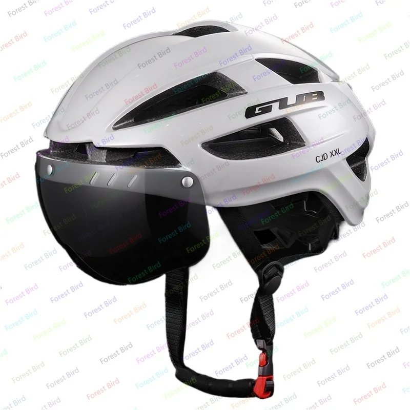 

Men's Goggles Cycling Helmet with Light XXL Large Mountain Highway Bicycle Safety Hat plus Size