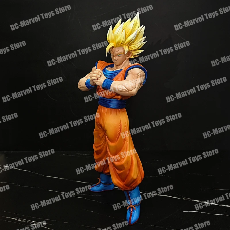 In Stock Dragon Ball Ssj2 Goku Figure Son Goku Super Saiyan Anime Action Figures 30cm Pvc Statue Collection Custom Toys Gifts