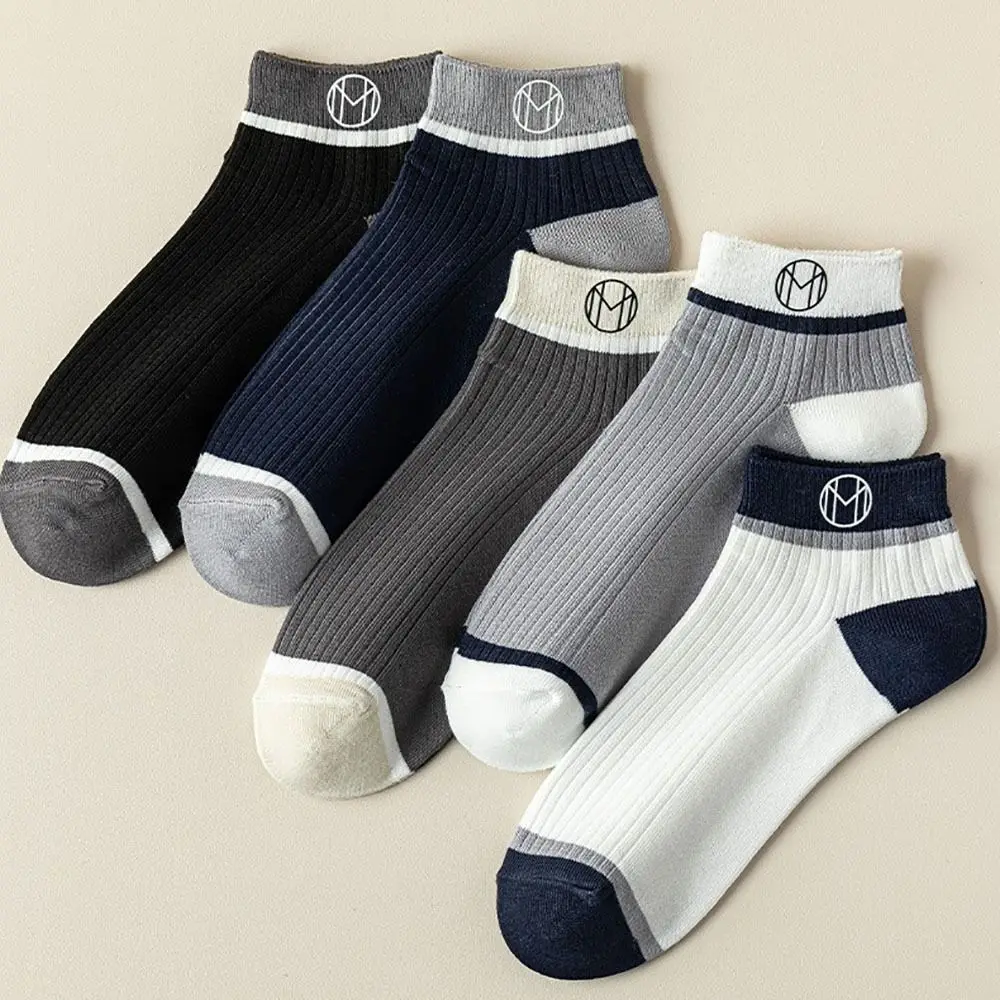 

Fashion Sweat Absorption Men Socks Breathable Comfortable Ankle Socks Low Cuff Sock Spring Summer