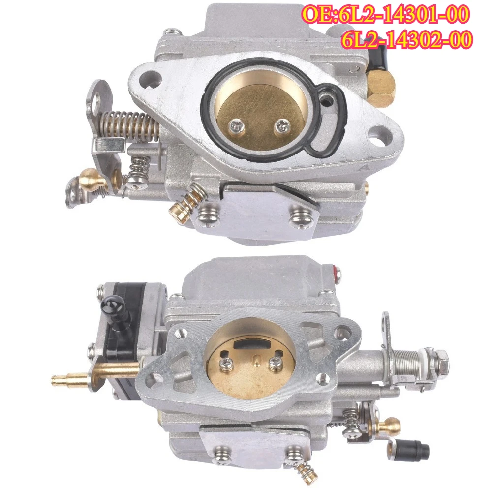 Kit Karburator Atas dan Bawah Berkualitas Tinggi Baru untuk 6L2-14301-00 6L2-143012-00 Untuk Mesin Tempel Yamaha 2 Tak 20HP 25HP