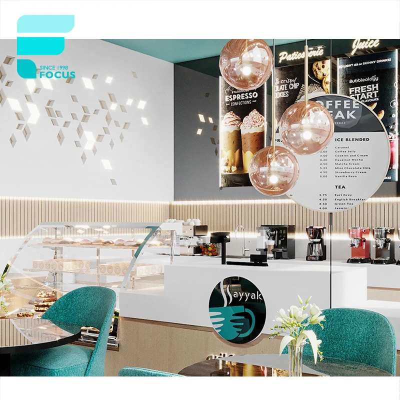 {Custom} Modieuze Koffiewinkel Retail Display Balies Tafel En Stoel Cafe Showroom Design Ideeën Restaurant Meubilair