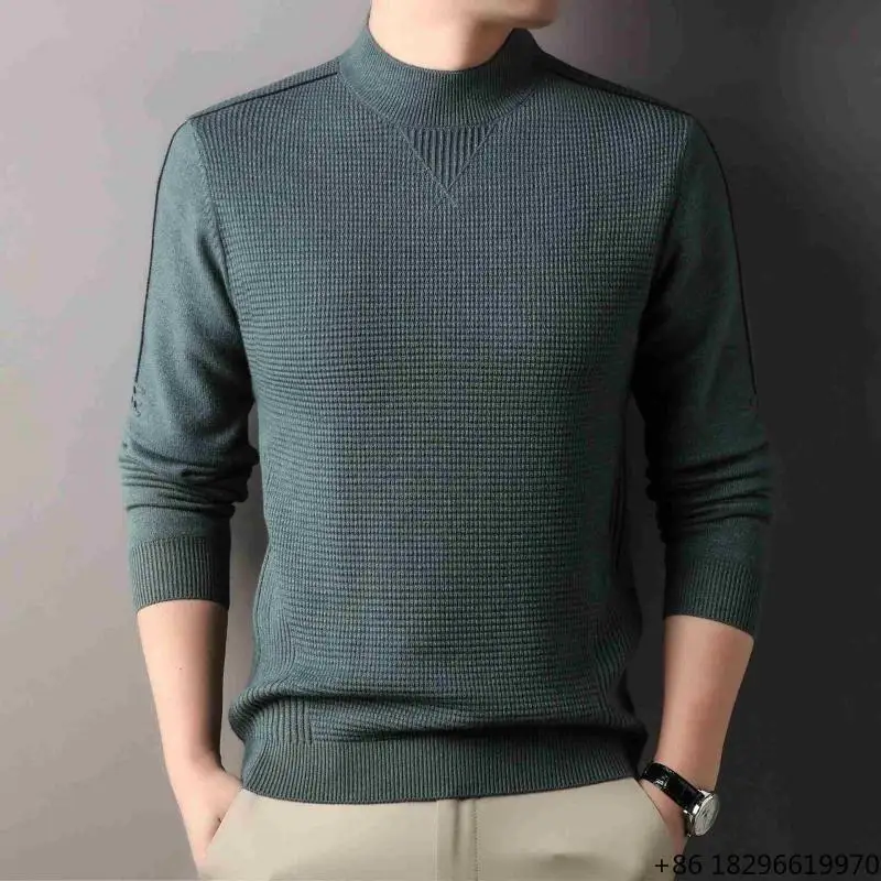 

Line Woven Floral Pattern All Match Autumn Winter Casual Knitted Sweater