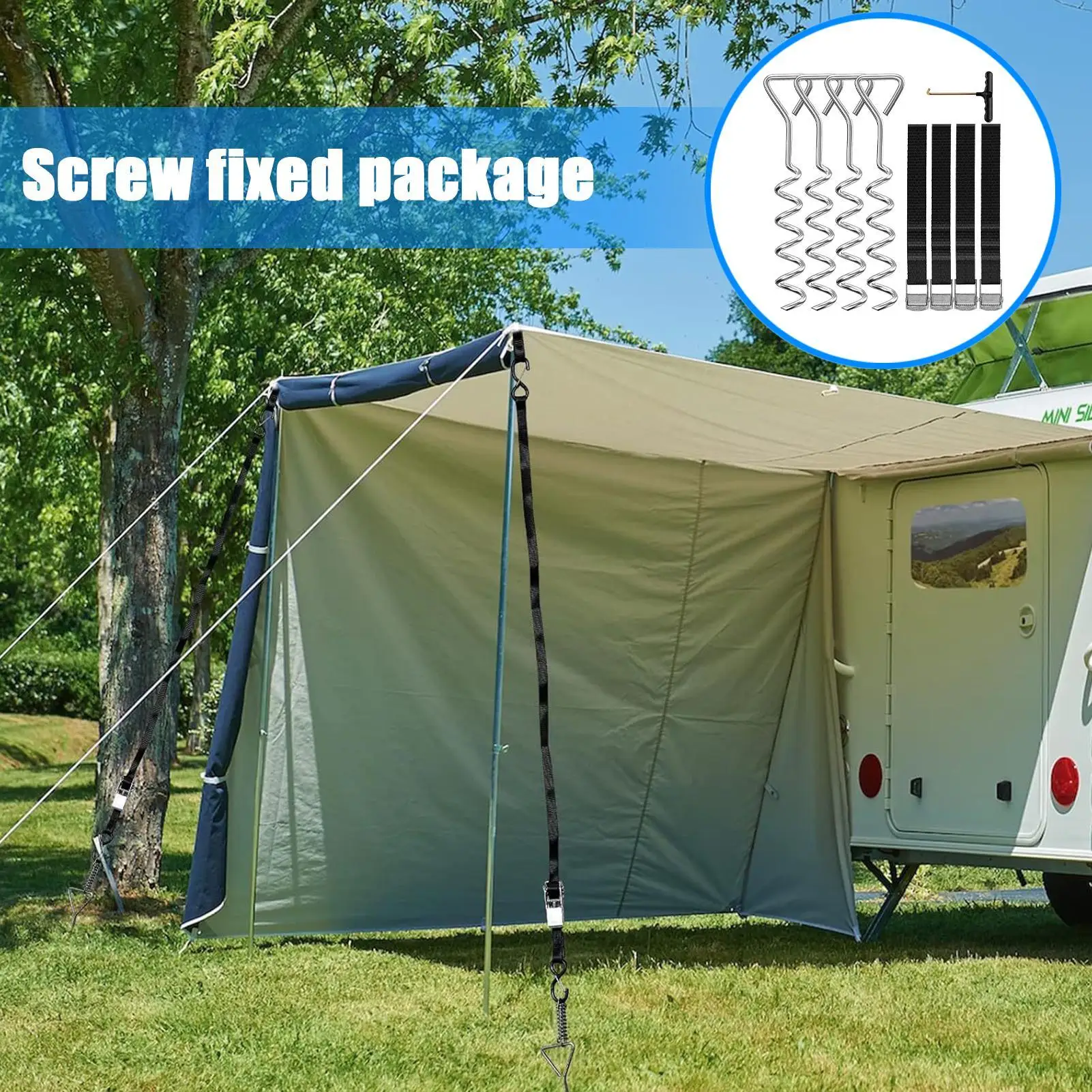 

Ремни для тента, колья, водонепроницаемые всепогодные дорожные прицепы, продлевает жизнь тента для палаток, батутов, брезента, пикников