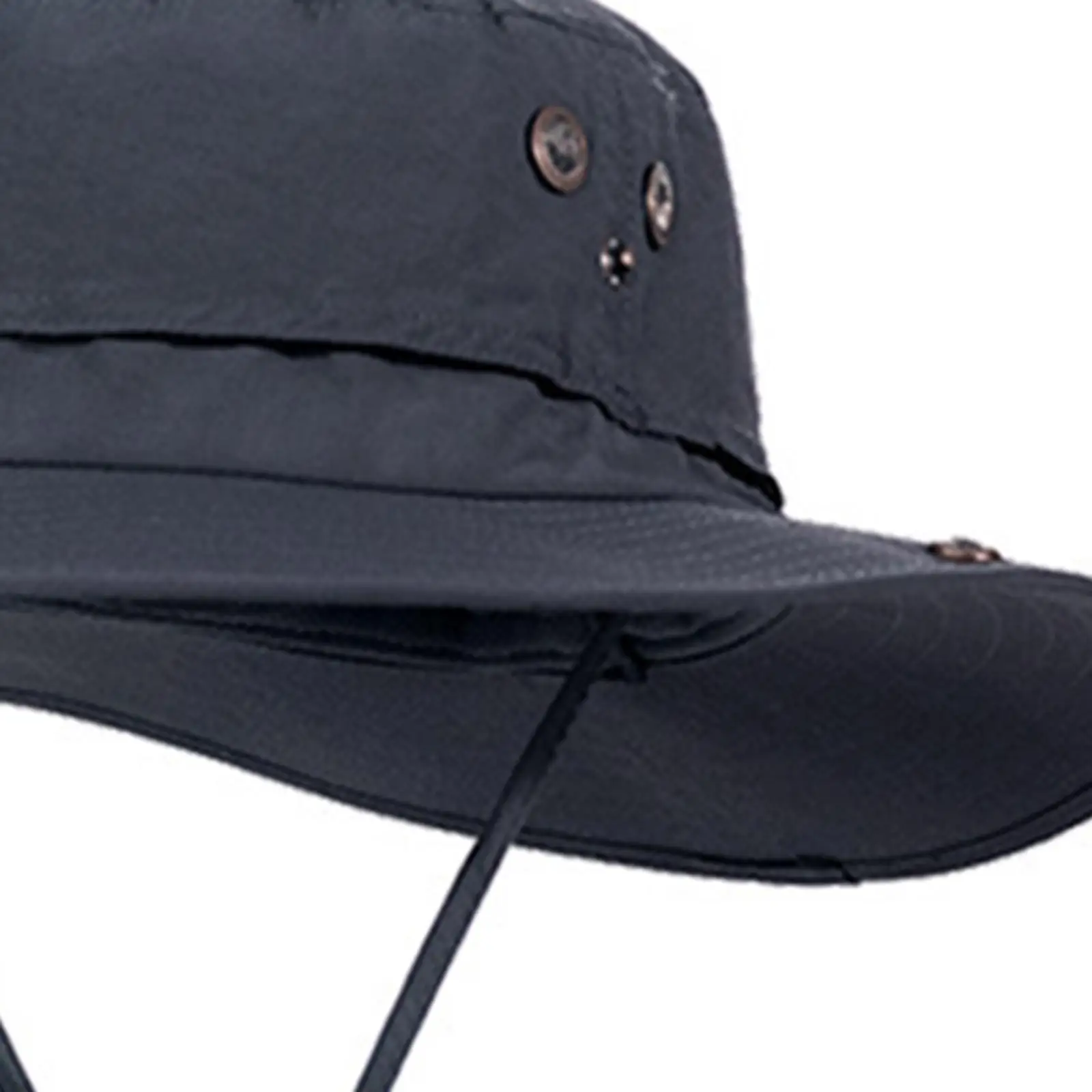 Bucket Hat Sunhat Breathable with Strings Waterproof Sun Hat for Hiking Outdoor Adult