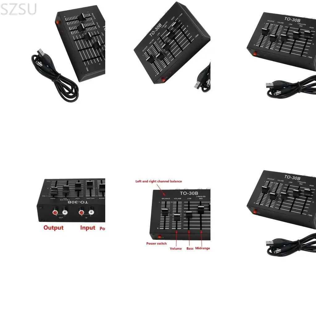 

SZSU DC5V Power Audios предусилитель с регулировкой баланса трехполосных эквалайзеров