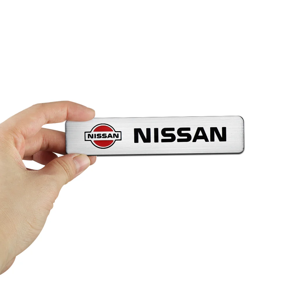 3D Car Aluminum Metal Emblem Car Window Side Fender Logo Stickers Decal For Nissan Nismo Tiida Teana Qashqai Almera Juke X Trail