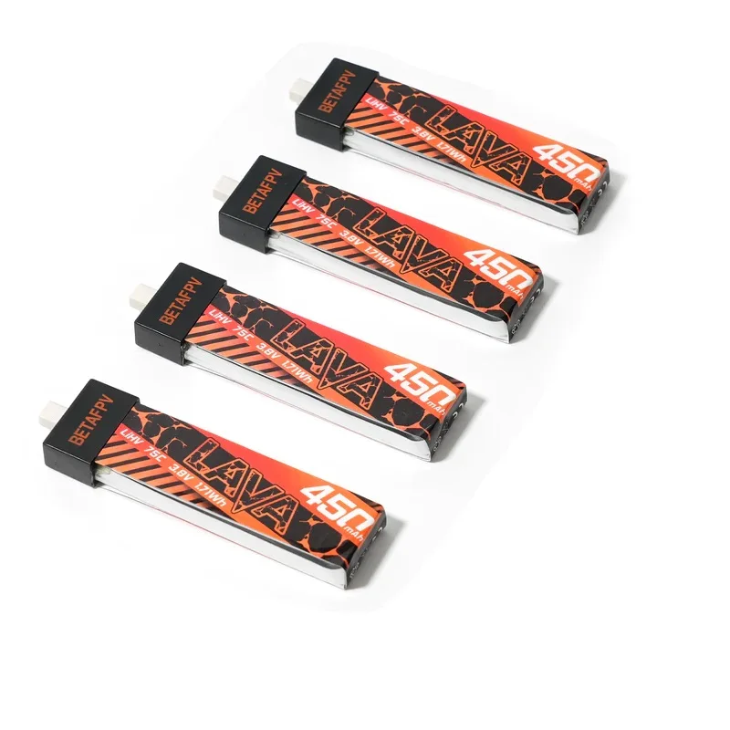 BETAFPV LAVA 1S 450mAh 75C Battery (4PCS)